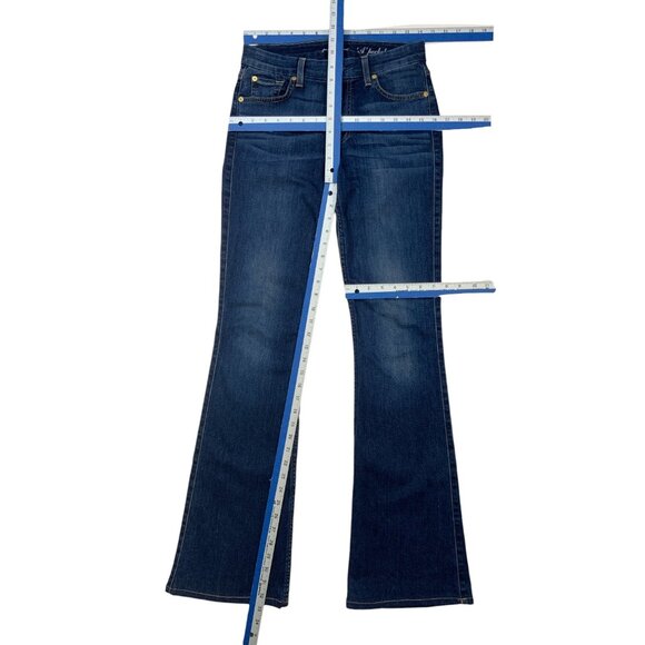7 For All Mankind 7FAM "A" Pocket Jeans 27 Bootcut Mid Rise ALTERED - Picture 4 of 13